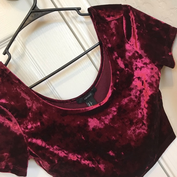 Forever 21 Crop Top - Red Velvet - Picture 3 of 4